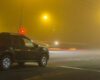 Car driving at night