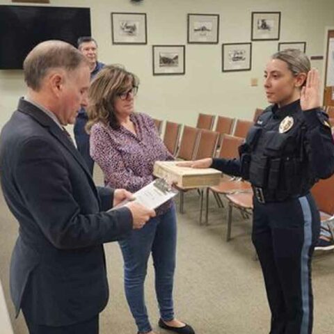 Newly sworn in barnegat cop comes to department with accolades - photo licensed by shore news network.