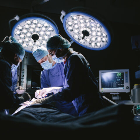 Doctors performing surgery.