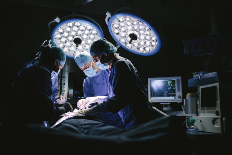 Doctors performing surgery.