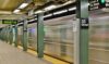 New york mta subway interior platform fast train motion 33rd street manhattan