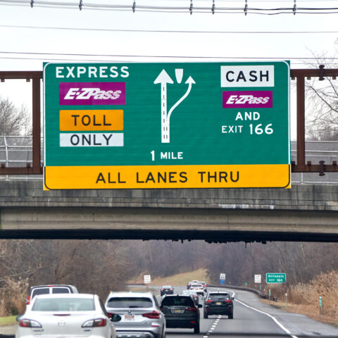 Gsp, nj - ez pass signage.