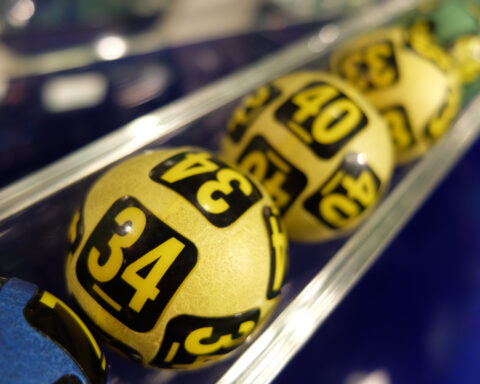 Winning lottery numbers. Lottery balls - Stock Photo