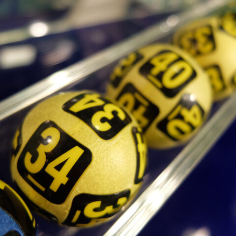 Winning lottery numbers. Lottery balls - stock photo