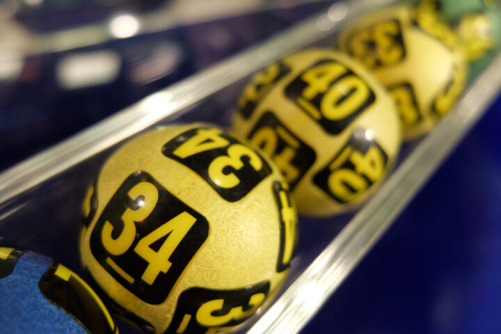 Winning lottery numbers. Lottery balls - Stock Photo