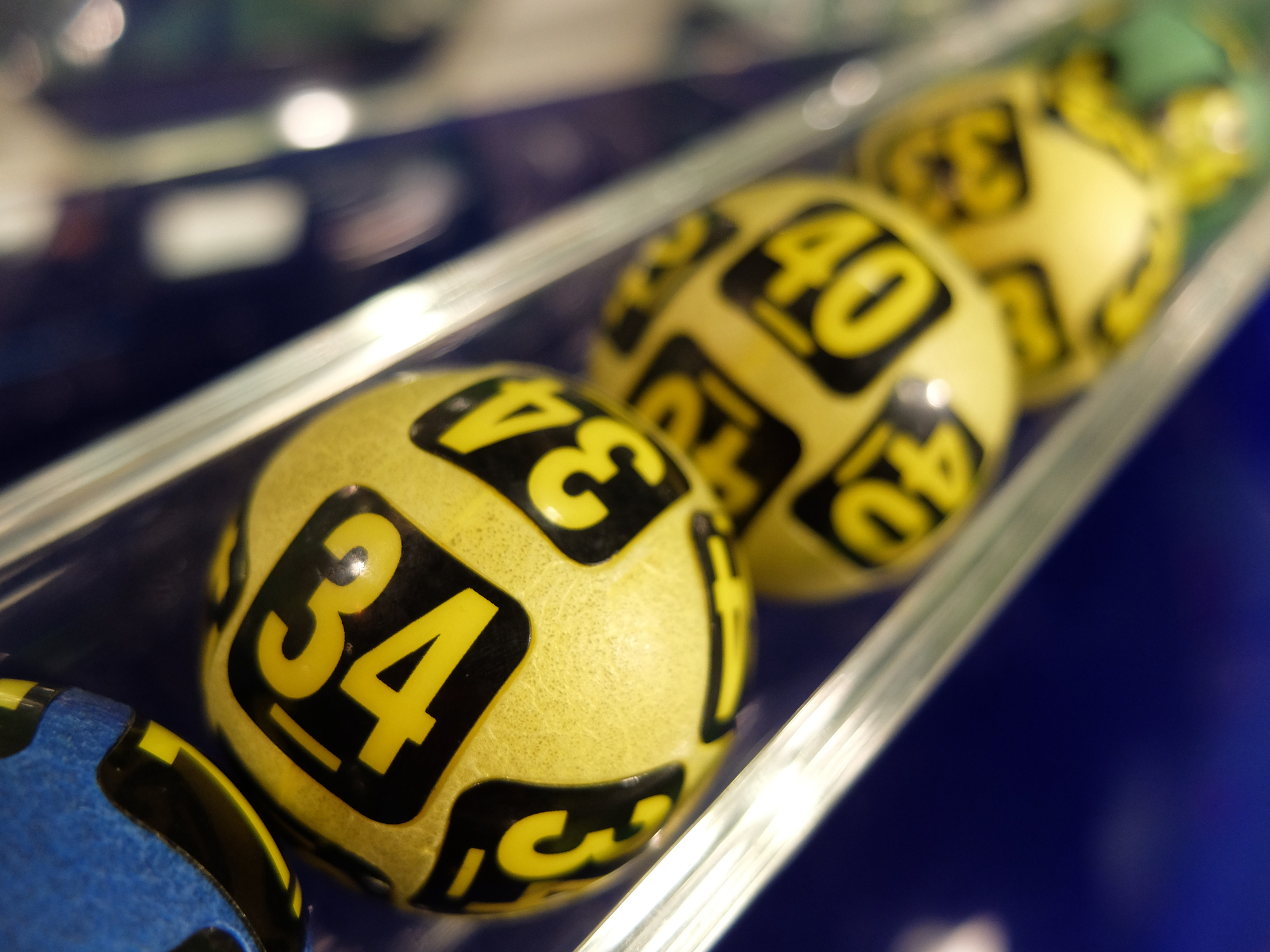 Winning lottery numbers. Lottery balls - Stock Photo