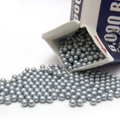 Silver bb s used in an air rifle
