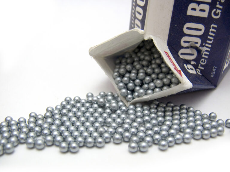 Silver bb s used in an air rifle