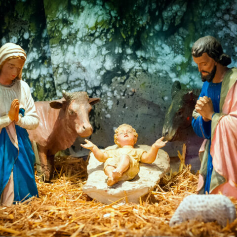 Illinois displays satanic temple symbol alongside nativity scene in their state capitol building  - photo licensed by shore news network.