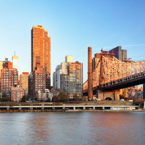 Ed koch queensboro bridge from manhattan. It is also known as the 59th street bridge as it is located between 59th and 60th streets.