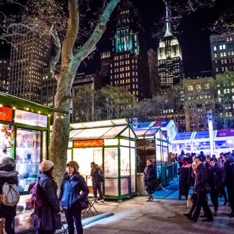 Bryant park christmas shops