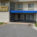 As a result of recent gun store burglaries, Montgomery County Police officers were on proactive patrol in the 700 block of East Gude Dr., when at approximately 12:30 a.m., an employee of Engage Armament ran towards the officer’s unmarked car and began shooting, hitting the unmarked car twice.