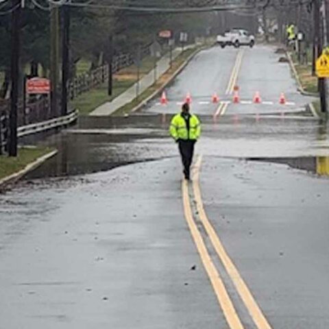 Traffic alert: whalepond road closed in ocean township due to flooding - photo licensed by shore news network.