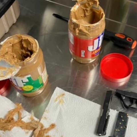 Man caught smuggling gun parts in jars of peanut butter at jfk airport - photo licensed by shore news network.
