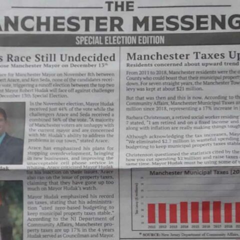 Manchester residents confused over campaign newspaper with ties to trump, christie, convicted chairman and developers - photo licensed by shore news network.
