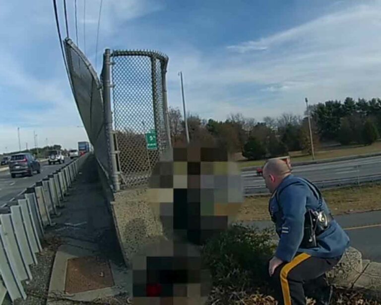 Recently, troopers from troop "c" bordentown station rescued a suicidal woman attempting to jump from an overpass in mount laurel, burlington county.