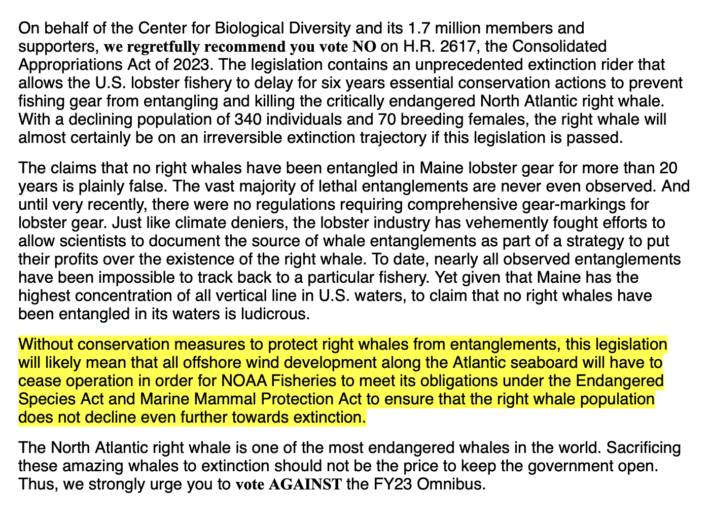 CBD letter to Democratic Senators Screenshot/DCNF