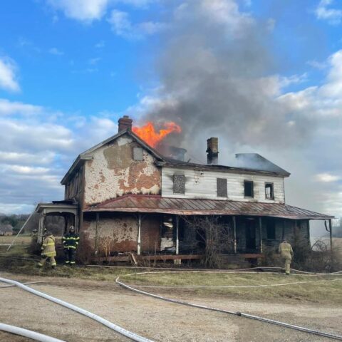 Abandoned farmhouse fire - photo by office of the state fire marshal