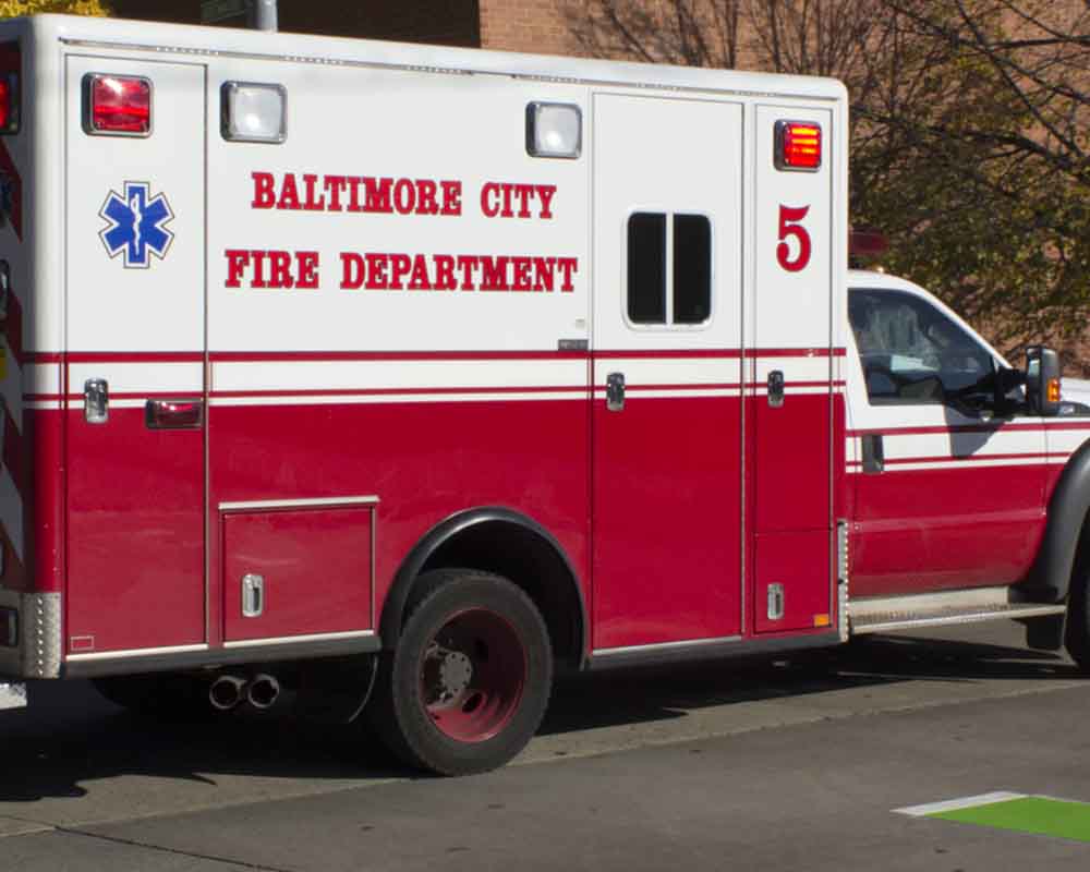 Baltimore City Fire Department ambulance - Stock Photo