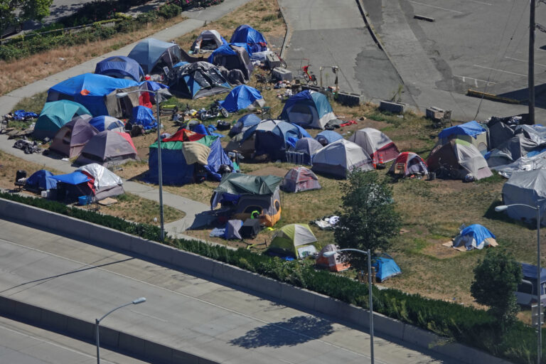 ‘dangerous’: fire responses have skyrocketed in seattle’s sprawling homeless encampments since 2020  - photo licensed by shore news network.