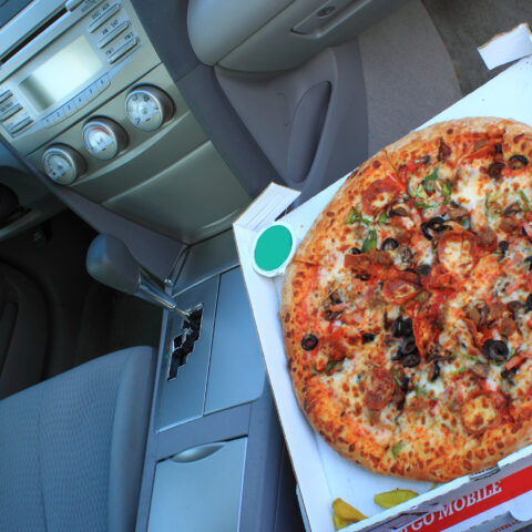 Pizza delivery driver robbed, suspect also took the food - photo licensed by shore news network.