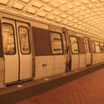 An underground subway station in downtown Washington, D.C.