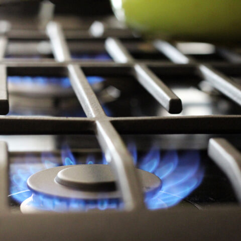 Gas stove.