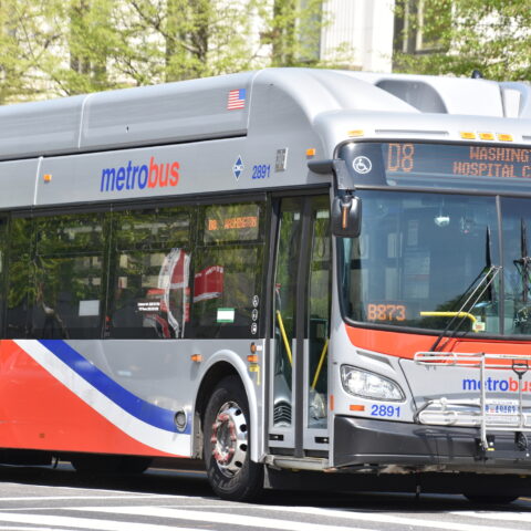 Metrobus struck by gunfire in d. C. - photo licensed by shore news network.