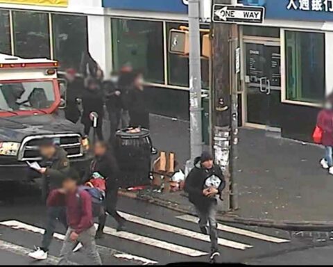 It was reported to police that on Friday, January 6, 2023 at approximately 1300 hours, in front of a Chase Bank located at 5423 8 Avenue, a Brink's employee was making a bank money drop when two unknown individuals approached him and began to ask for directions. While the employee was distracted, another unknown individual quickly removed a bag that was left unattended on the bumper of the armored Brink's truck and fled the scene on foot heading southbound on 8 Avenue. The two other individuals fled the scene to parts unknown. The stolen bag contained $300,000 cash.