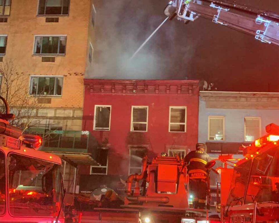 hief of Fire Operations John Esposito provides an update on this morning’s 4-alarm fire at 2277 Third Avenue in Manhattan. Photo by FDNY