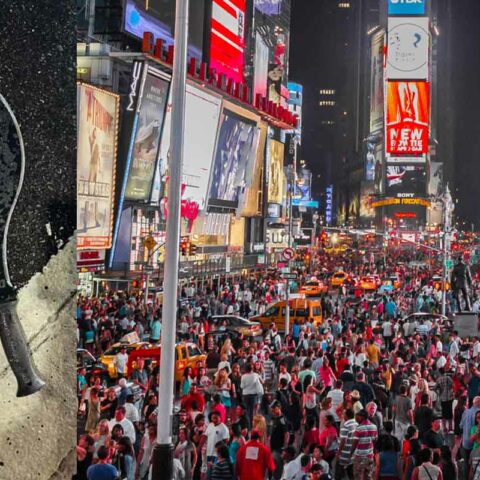 This is the weapon that was recovered at the scene of an attack near times square in nyc during the new year's eve celebration.