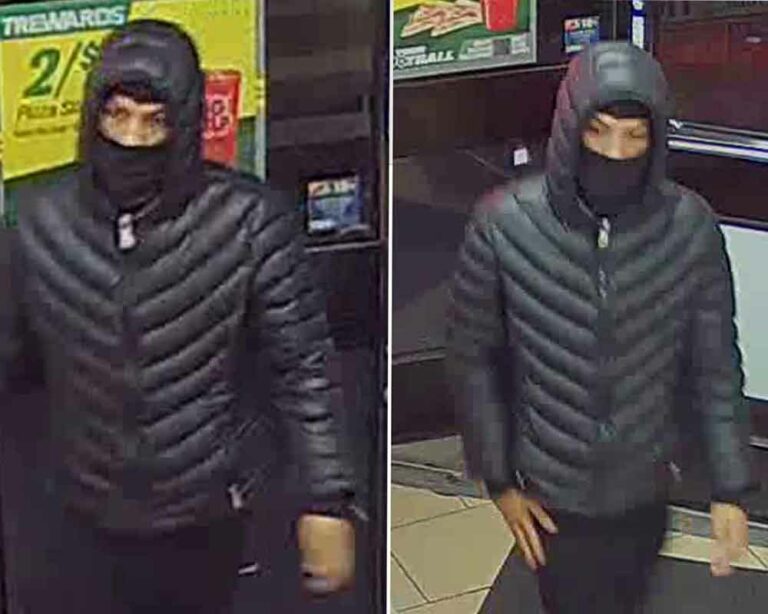 The individual being sought is described as a male with a medium complexion, approximately 5'9" to 6'00" tall, with a slim build. In both incidents the individual was wearing a black face mask and black bubble jacket with a hood.