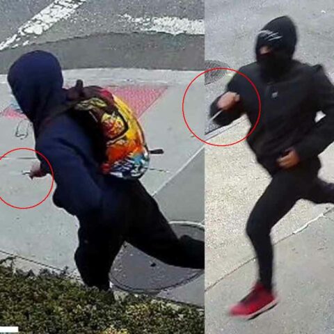 Two stabbing and assault suspects flee the scene in queens.