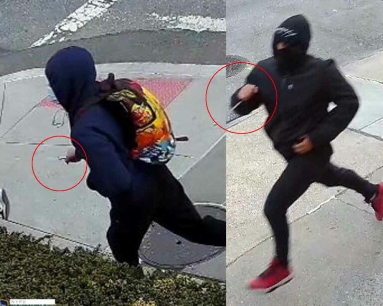 Two stabbing and assault suspects flee the scene in Queens.