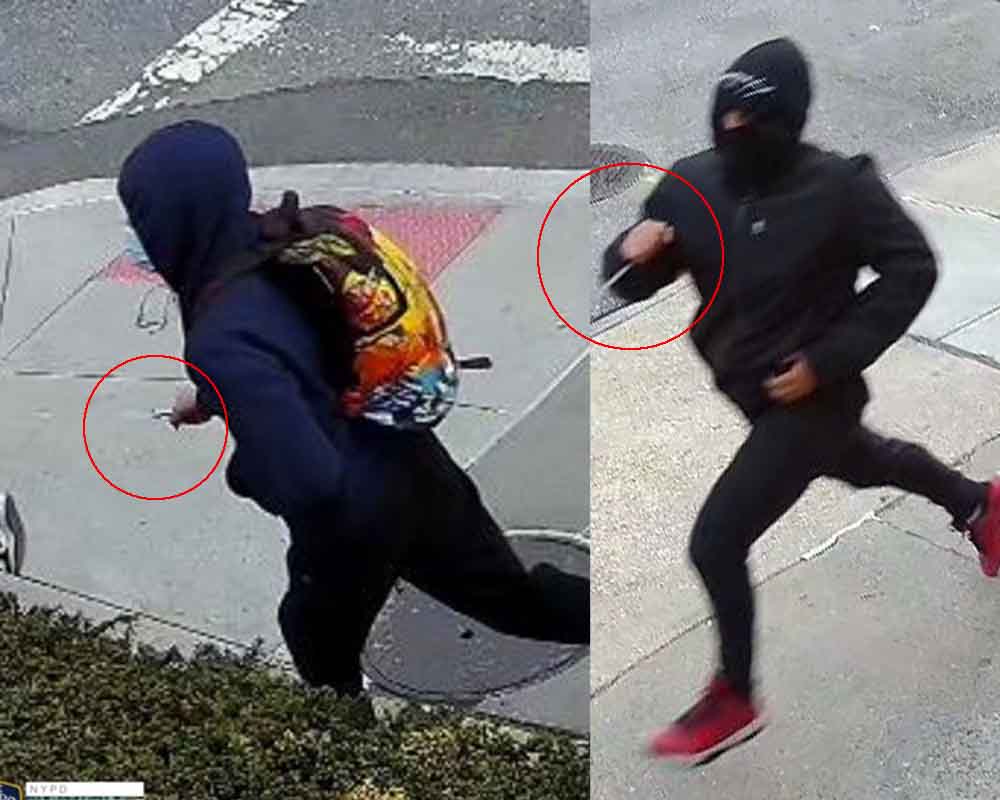 Two stabbing and assault suspects flee the scene in Queens.