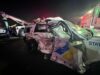 Truck smashed through police accident scene on route 80
