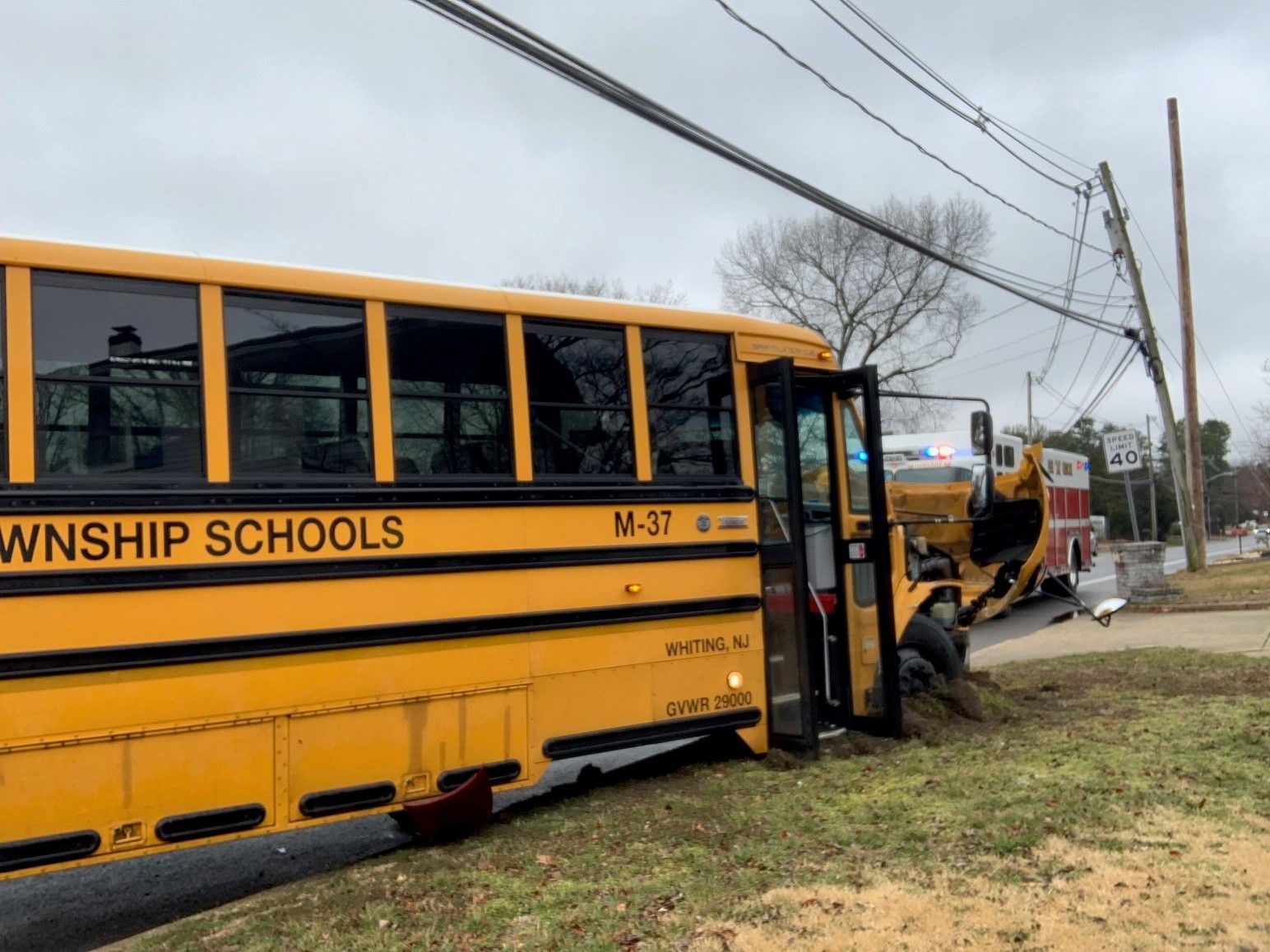 Two injured in Ocean County school bus crash