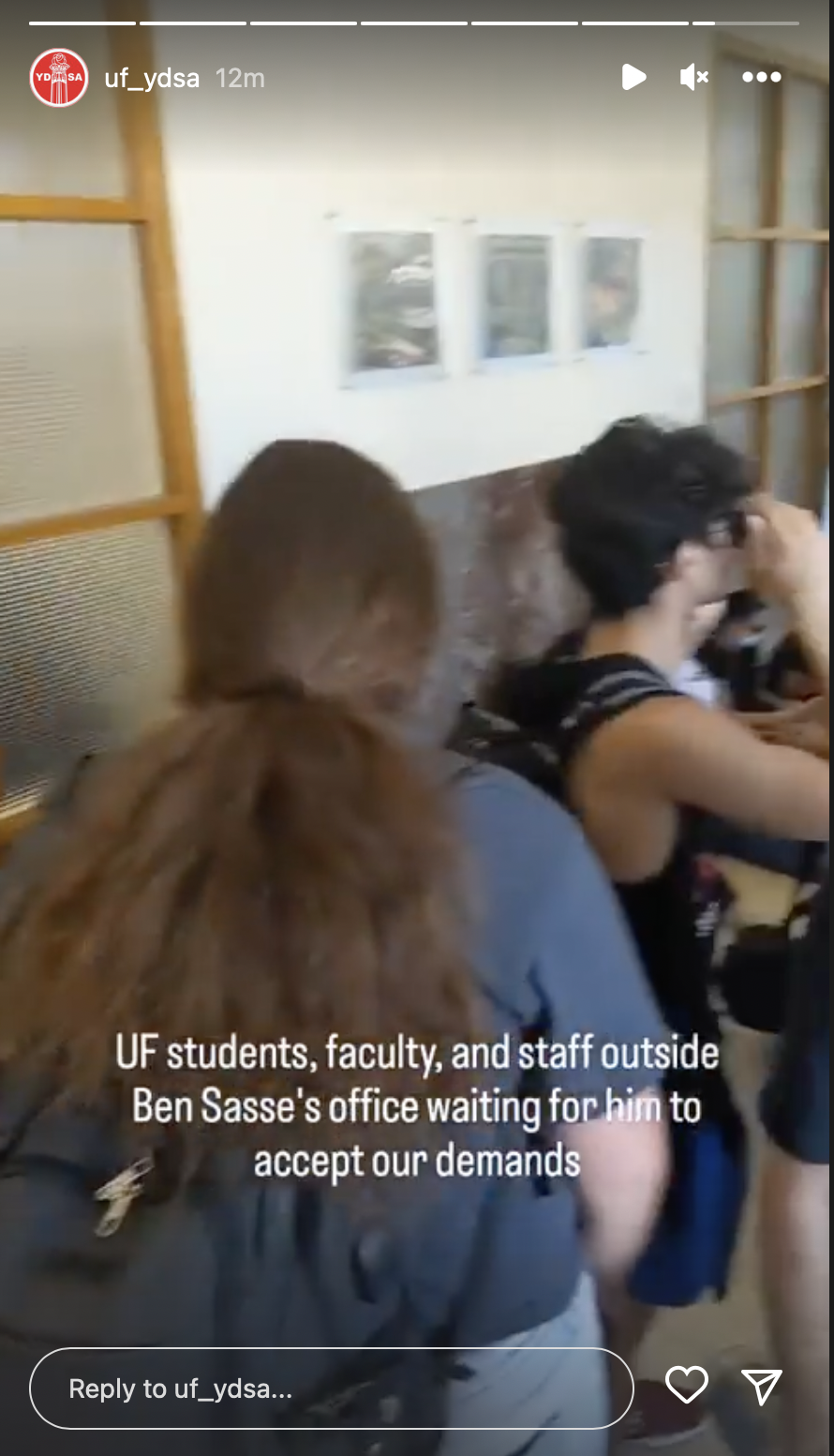 Left-Wing Students Mob Ben Sasse’s Office On His First Day As University President Students, faculty and staff deliver a list of demands to University of Florida President Ben Sasse.