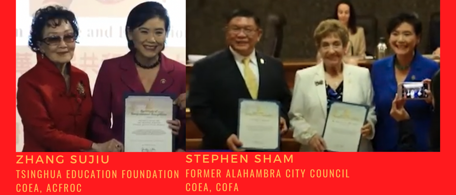 Dem Rep Handed Out Congressional Awards To Members Of Alleged Chinese Influence Operations Rep. Judy Chu has granted certificates of Congressional recognition to 10 individuals who have belonged to alleged front group serving the United Front Work Department of the Chinese Communist Party. Image created by the Daily Caller News Foundation.