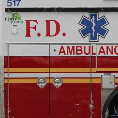 Fdny ambulance on scene to provide medical assistance to victims.