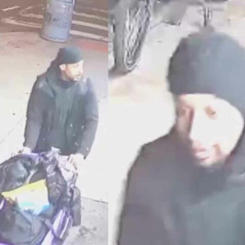 It was reported to police that on tuesday, january 31,2023 at 0300hrs in front of 113 avenue a, an unidentified male carrying a package approached a 90-year-old male victim and asked him if he wanted to buy it. When the victim asked him what was inside, the male suspect told another male to hold his package and told the victim he was going to kill him.