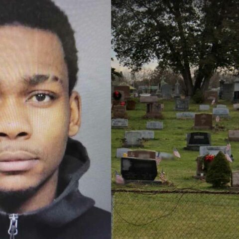 Armed suspect fled police, hid gun in nearby cemetery - photo licensed by shore news network.