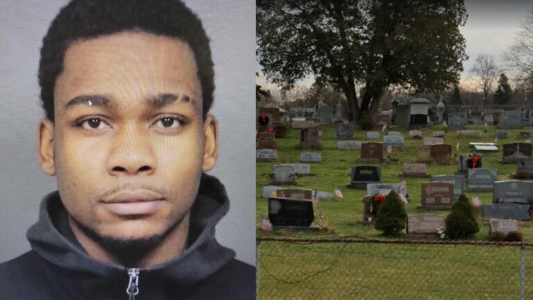 Armed suspect fled police, hid gun in nearby cemetery - photo licensed by shore news network.