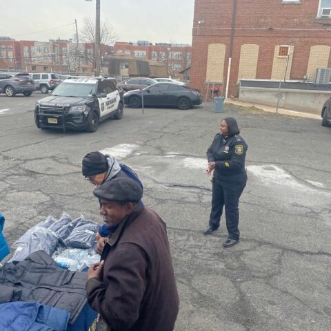 Feeding the community, newark police officer pop-up food giveaway - photo licensed by shore news network.