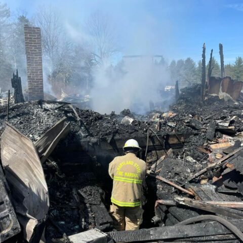 One dead as house collapses during fire in garrett county - photo licensed by shore news network.