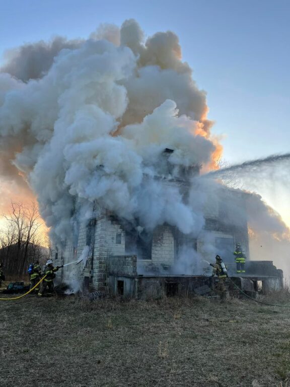 Firefighters battle blaze at vacant home in McCoole Firefighters battle blaze at vacant home in McCoole