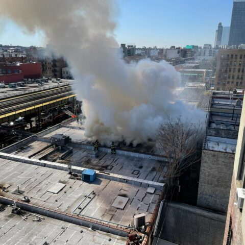 Five firefighters among those injured in queens hvac warehouse fire - photo licensed by shore news network.