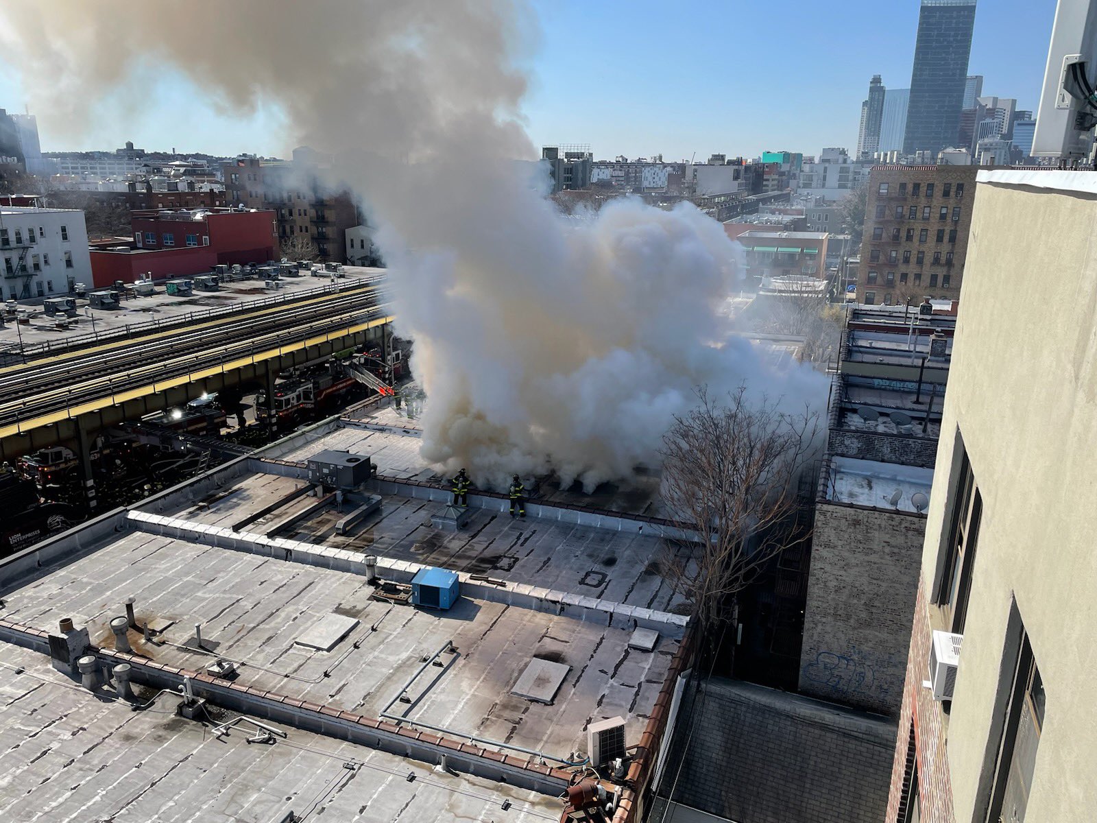 Five firefighters among those injured in Queens HVAC warehouse fire