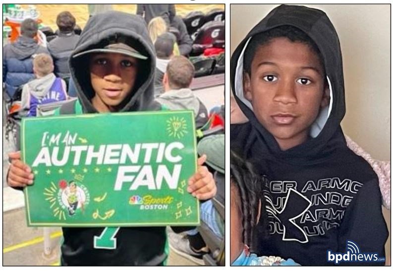 Boston police report missing 12-year-old