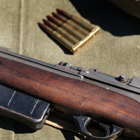 Suspected drug dealer had two m1 rifles and large capacity magazines during traffic stop - photo licensed by shore news network.